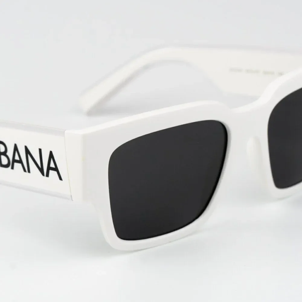 SALE! NEW D&G DG6184 331287 White Dark Grey Square Unisex Sunglasses